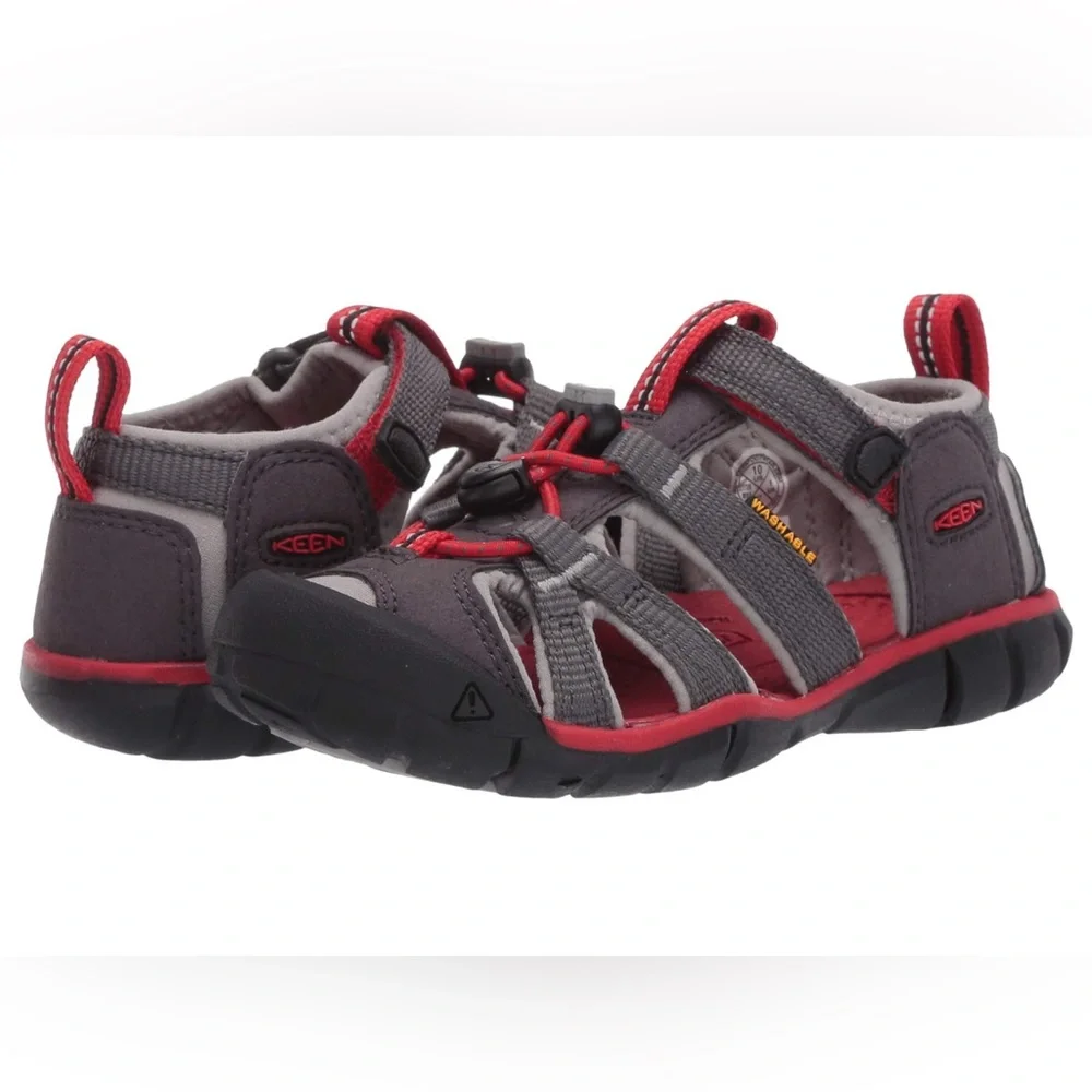 Keen® Baby Toddler Walker Seacamp II CNX Sandals 4C Grey Red Baby Infant Active